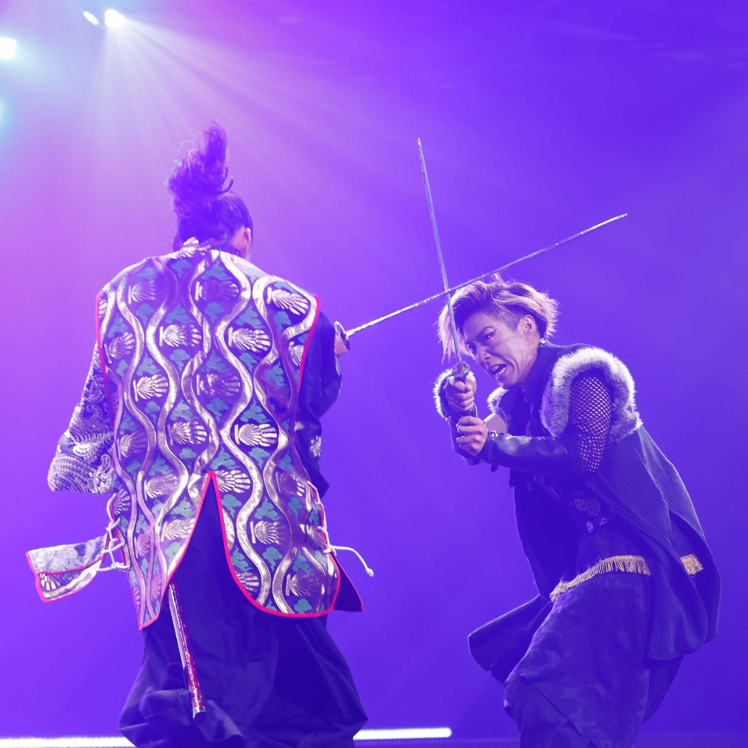 Toyotomi Hideyoshi and Goemon fight
