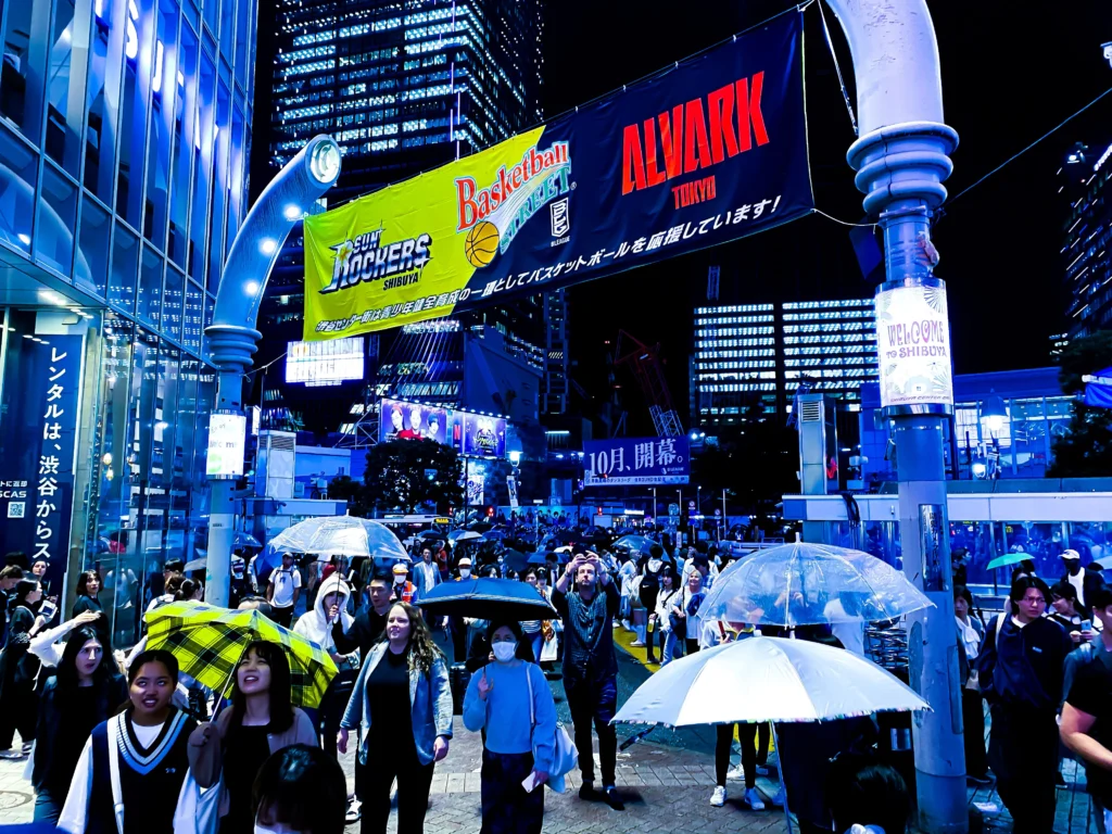 Shibuya’s neon-lit streets at night look like scenes from The Matrix