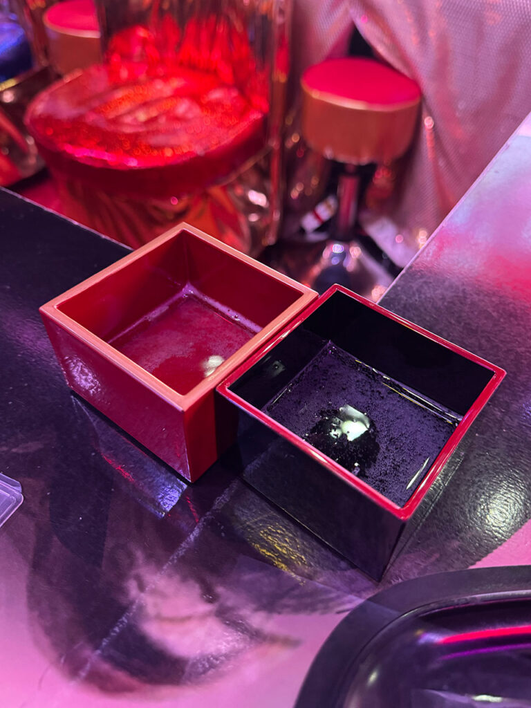 The price includes sake