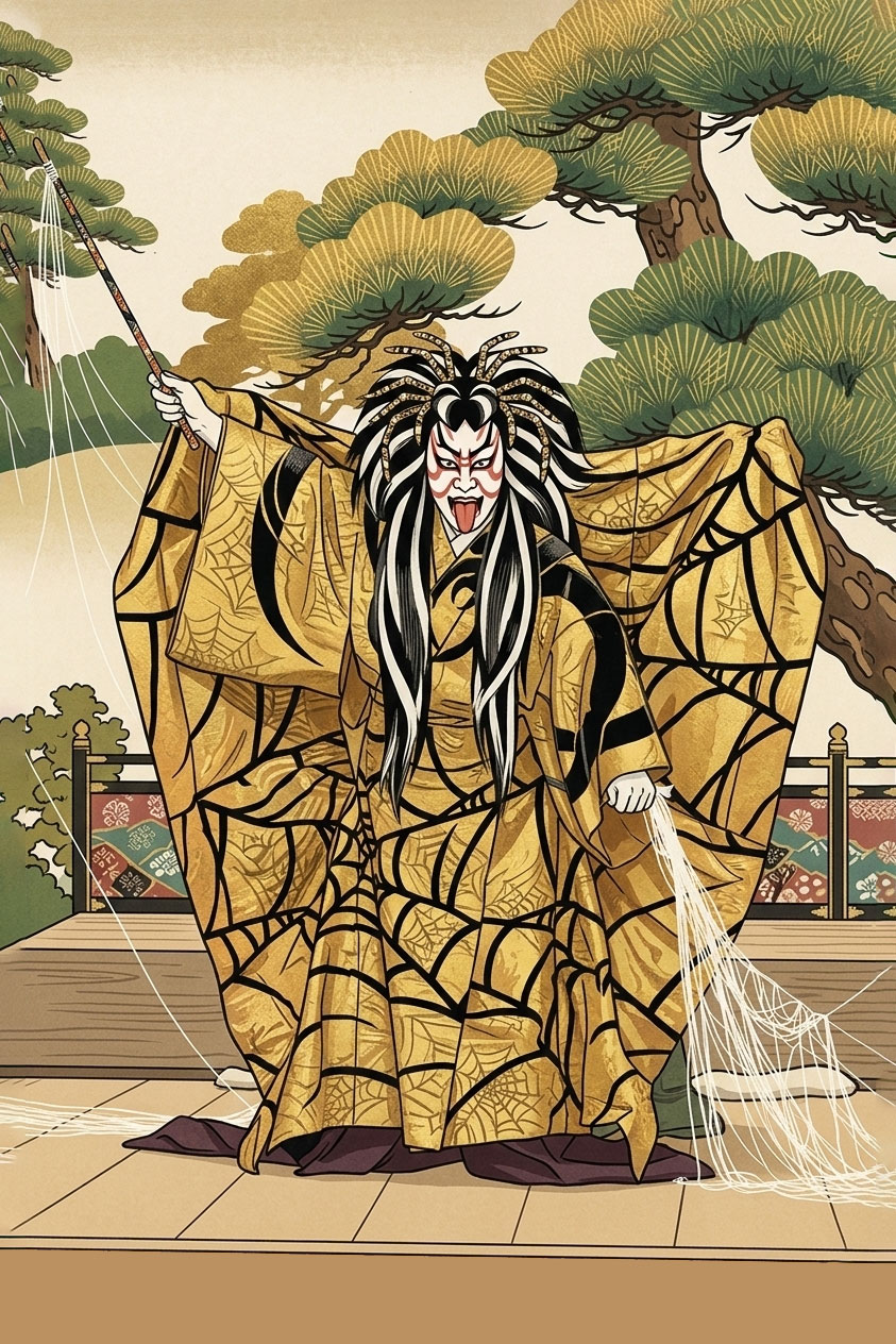 Kabuki “Kumonoito Azusa no Yumihari”: The Spider Demon’s Transformations