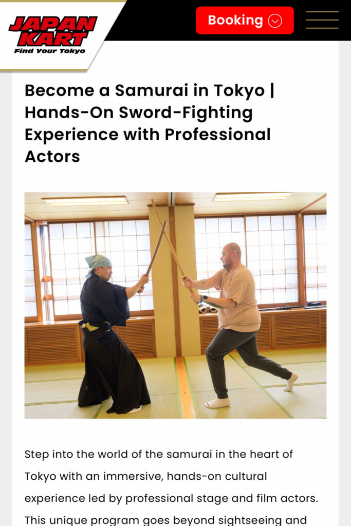 Our Samurai Experience Featured on the JapanKart Blog