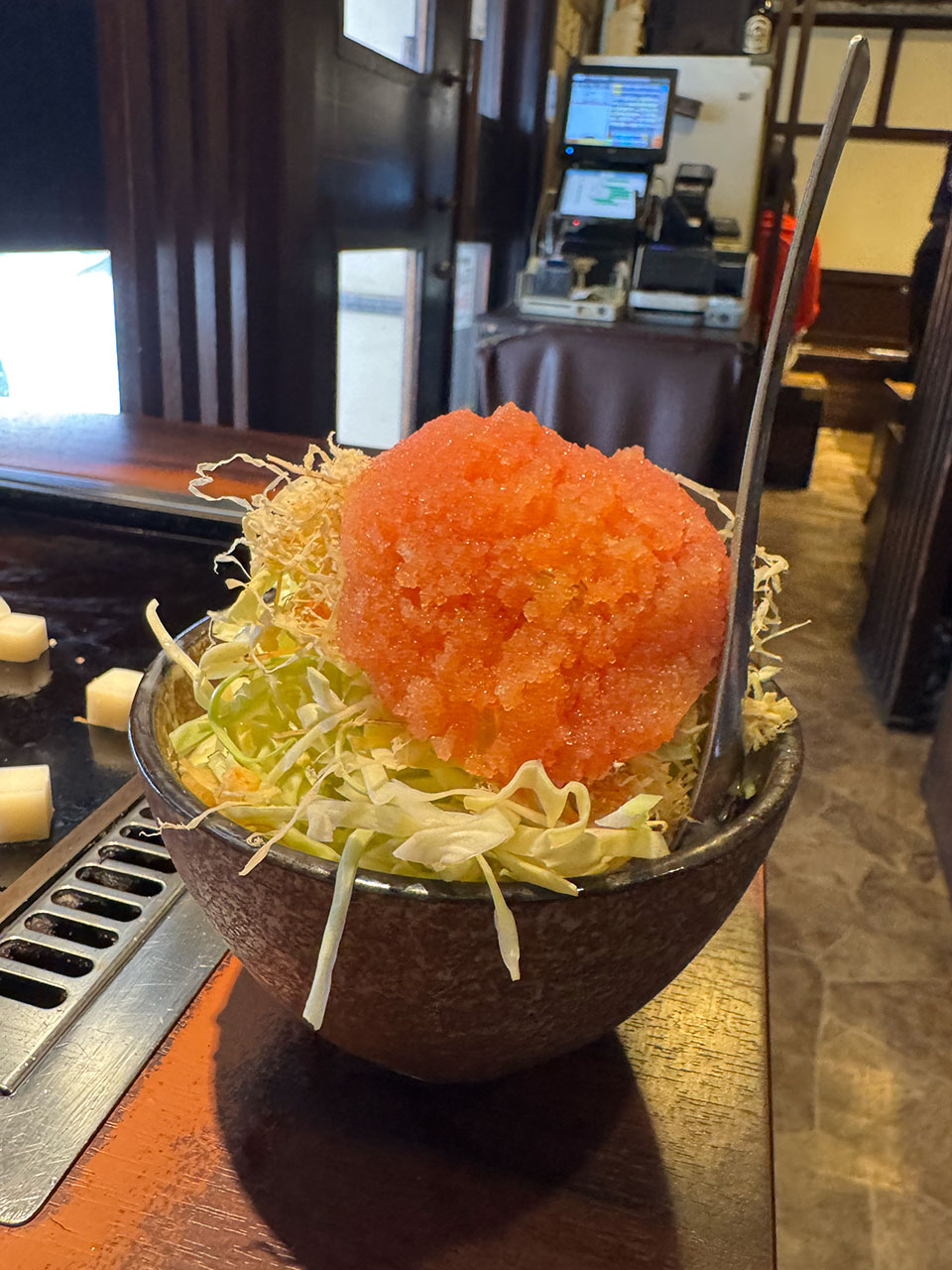 Mentaiko and Mochi Monja Moheji